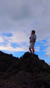 Smoking on top of an active volcano.