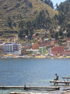 The docks at Copacabana, Bolivia.