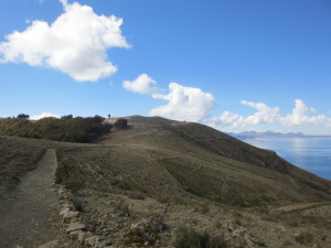The mountain trail from the north side to the south side.