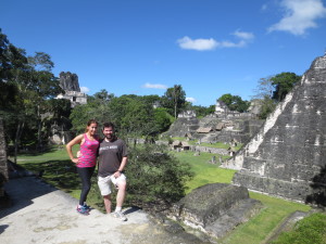 Leslie and I above the temples. 