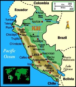 Map of Peru.