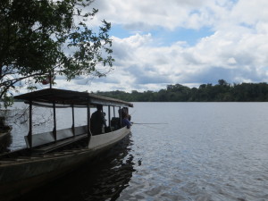 Piranha fishing at Lake Valencia.