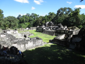 Ruined housing in Tikal. 