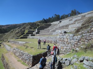 Incan retaining walls in Chincheros.