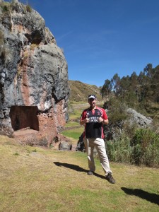 A birthing site carved out of a sacred rock on the route. 