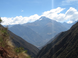 The valley and Pitusiray in the distance.