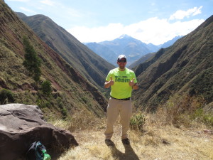 Standing in front of a beautiful "nevado" called Pitusiray.