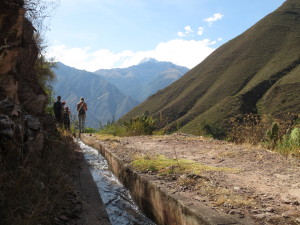 Irrigation system along the path...