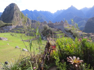 The Botanical Garden with Huayna Picchu in the background.