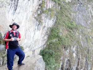 The Inca Bridge at Machu Picchu. 