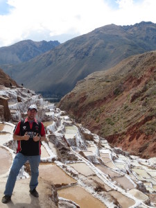 Me standing in front of the salt ponds. 