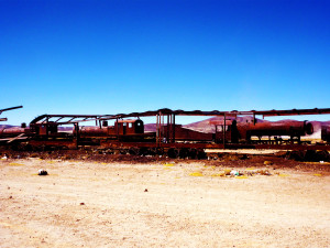 Train graveyard, Uyuni, Bolivia