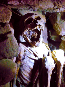 Mummies in a nearby cave. 