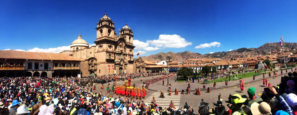 Processing through the Plaza de Armas