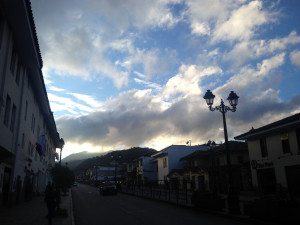 Avenida el Sol, the street where I work. 