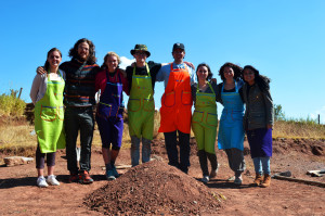 The group in front of the Pachamanca : )