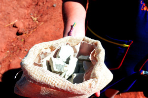 Natural clay used to create a clay sauce... interesting taste and texture for sure. 