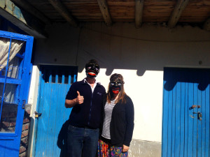 Medy and I in Capaq Negro masks!