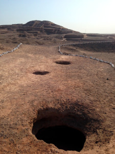 These holes were used for storing stuff, like food!