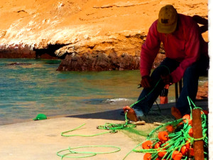 Mending nets...