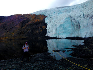 Me in front of glacier. 