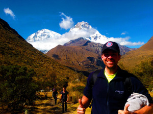 Me in front of Huascarán, the highest mountain in Peru