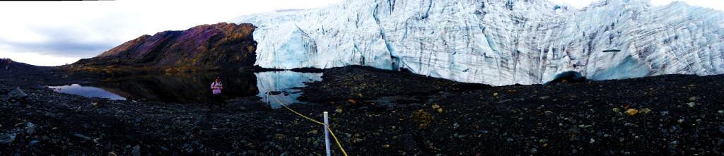 Glacier + a small lake