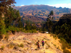 Hiking back down. 